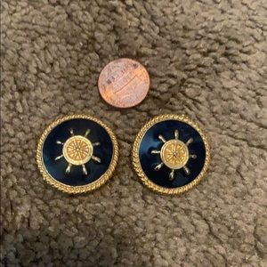 Vintage clip on sailor earrings